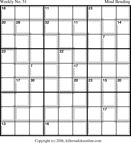 Killer Sudoku for 12/25/2006