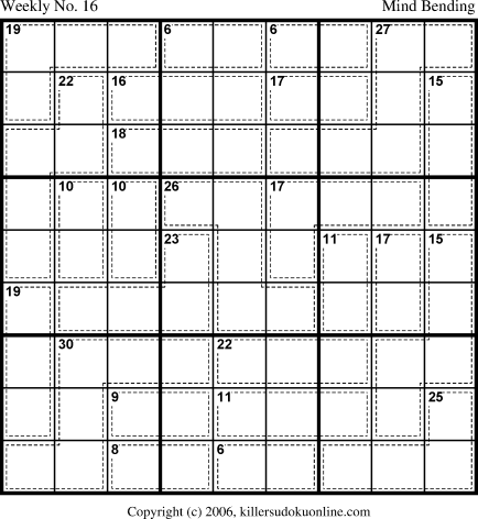Killer Sudoku for 4/24/2006