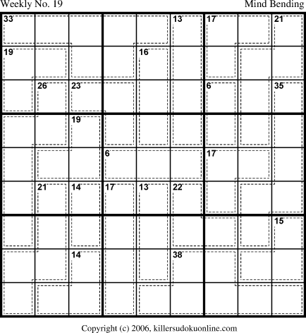 Killer Sudoku for 5/15/2006