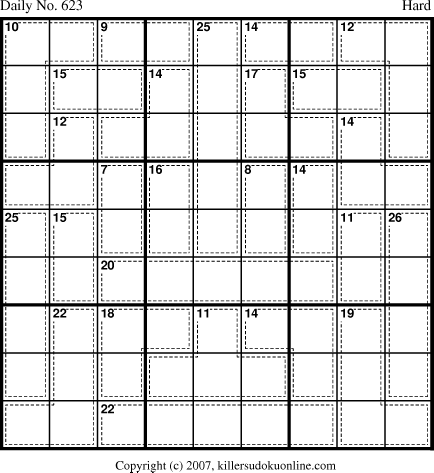 Killer Sudoku for 9/9/2007