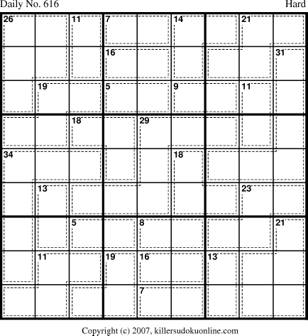 Killer Sudoku for 9/2/2007