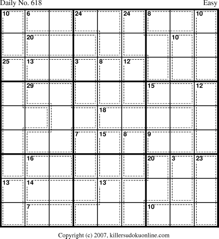 Killer Sudoku for 9/4/2007