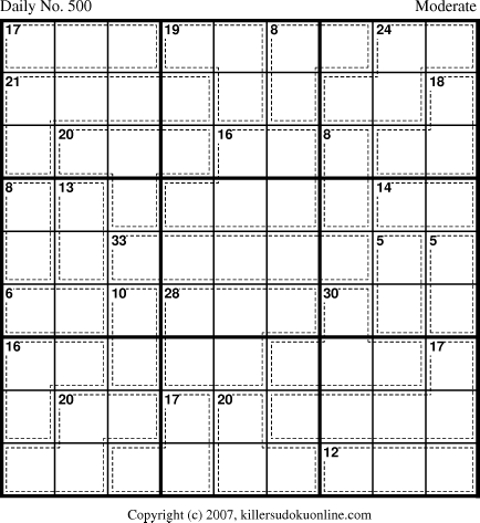 Killer Sudoku for 5/9/2007