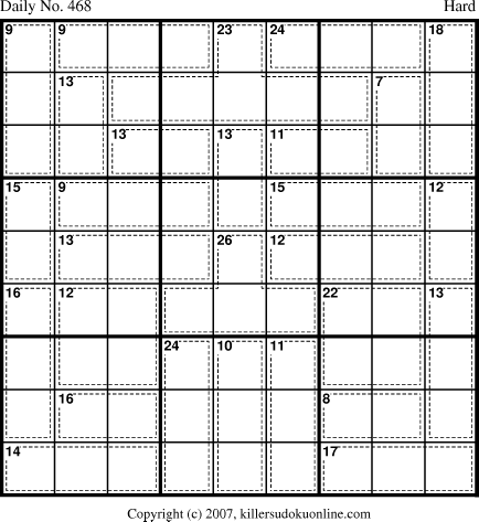 Killer Sudoku for 4/7/2007