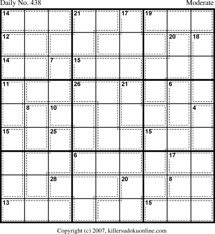Killer Sudoku for 3/8/2007
