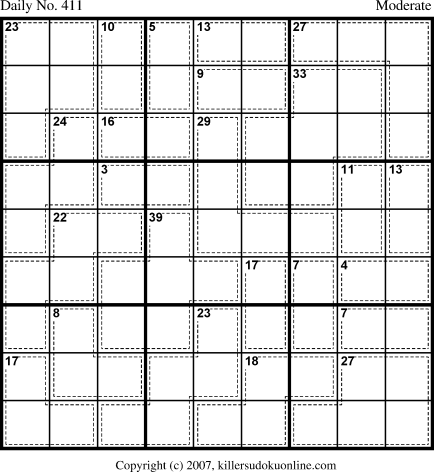 Killer Sudoku for 2/9/2007