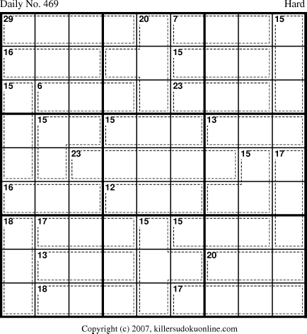Killer Sudoku for 4/8/2007