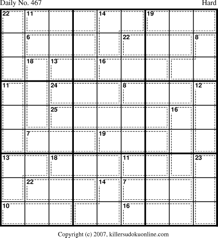 Killer Sudoku for 4/6/2007