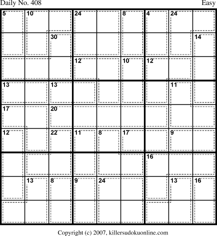 Killer Sudoku for 2/6/2007