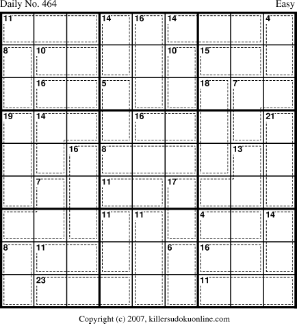 Killer Sudoku for 4/3/2007