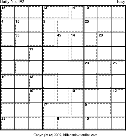 Killer Sudoku for 5/1/2007