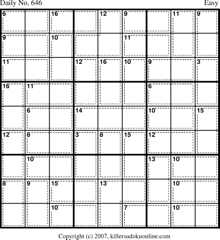 Killer Sudoku for 10/2/2007