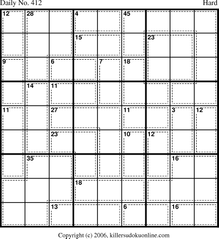 Killer Sudoku for 2/10/2007