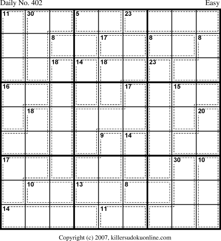 Killer Sudoku for 1/31/2007