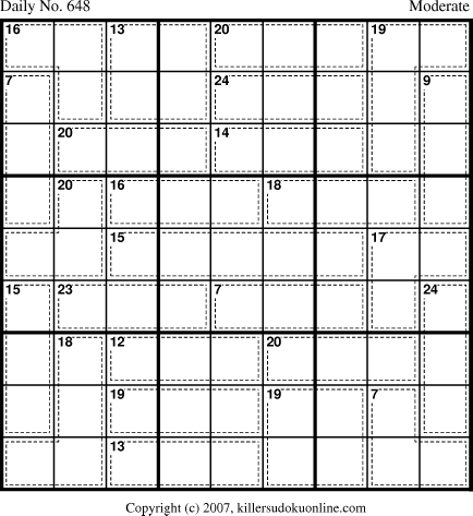 Killer Sudoku for 10/4/2007