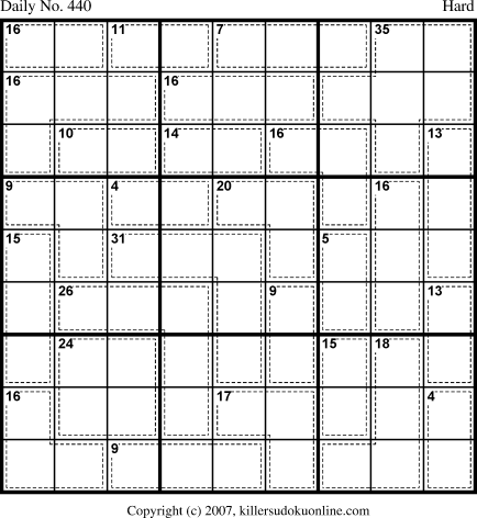 Killer Sudoku for 3/10/2007