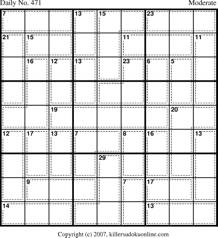 Killer Sudoku for 4/10/2007