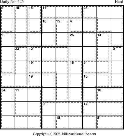 Killer Sudoku for 2/23/2007