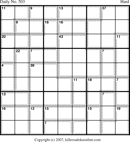 Killer Sudoku for 5/12/2007