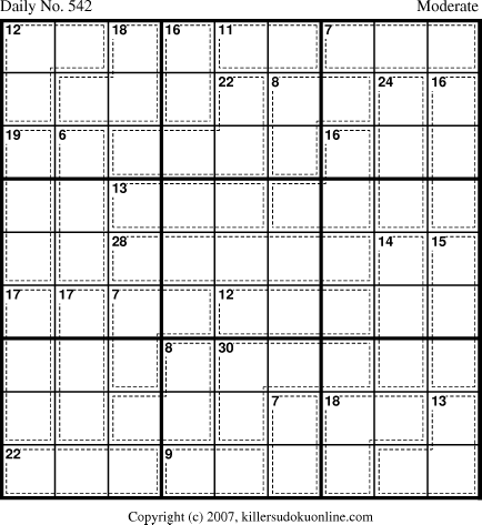 Killer Sudoku for 6/20/2007