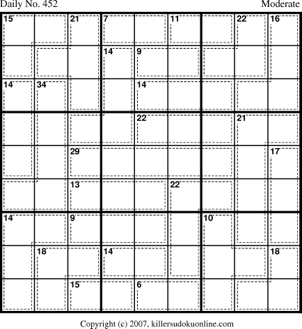 Killer Sudoku for 3/22/2007