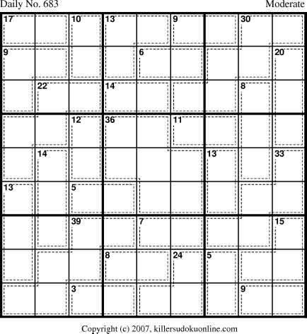 Killer Sudoku for 11/7/2007