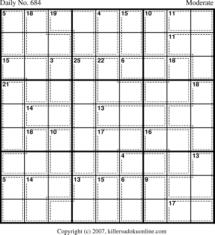 Killer Sudoku for 11/8/2007