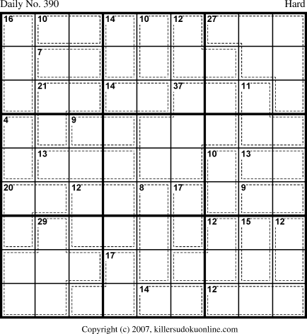 Killer Sudoku for 1/19/2007