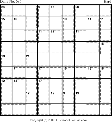 Killer Sudoku for 11/9/2007