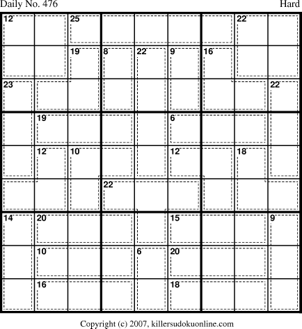 Killer Sudoku for 4/15/2007