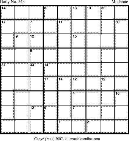 Killer Sudoku for 6/21/2007