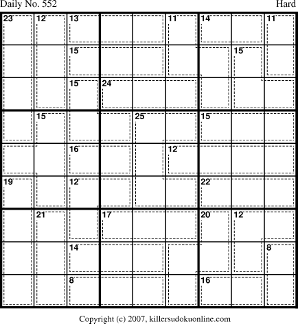 Killer Sudoku for 6/30/2007