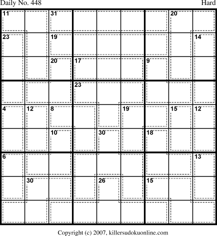 Killer Sudoku for 3/18/2007