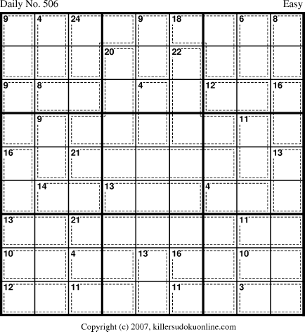 Killer Sudoku for 5/15/2007
