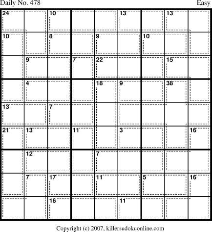 Killer Sudoku for 4/17/2007