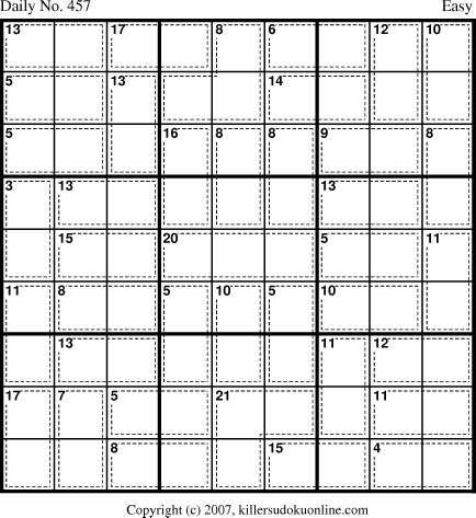Killer Sudoku for 3/27/2007
