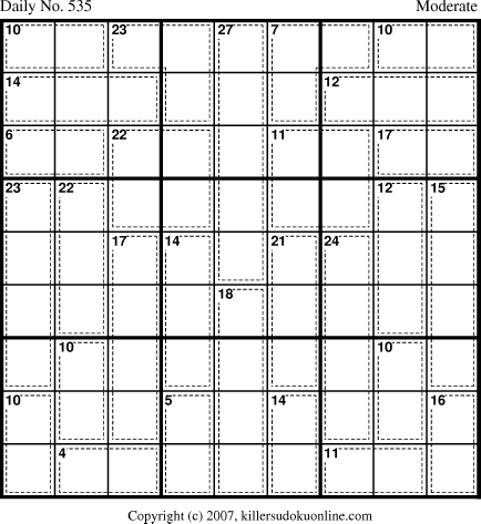 Killer Sudoku for 6/13/2007