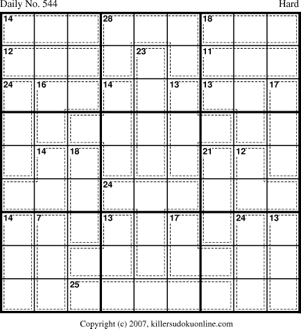 Killer Sudoku for 6/22/2007