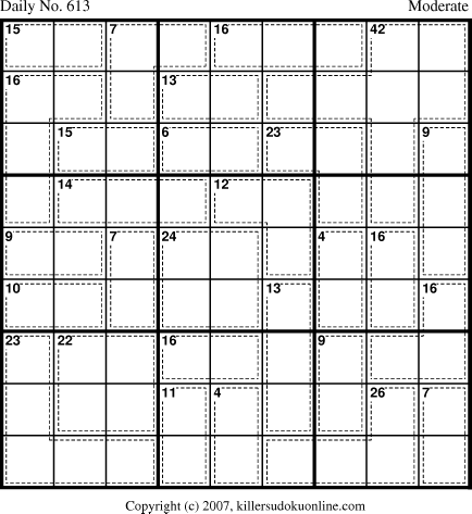 Killer Sudoku for 8/30/2007