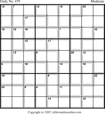 Killer Sudoku for 4/18/2007