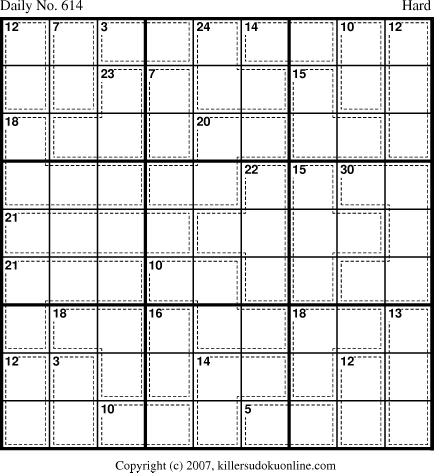 Killer Sudoku for 8/31/2007