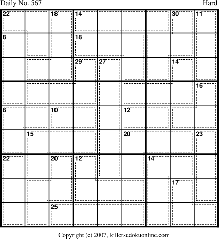 Killer Sudoku for 7/15/2007