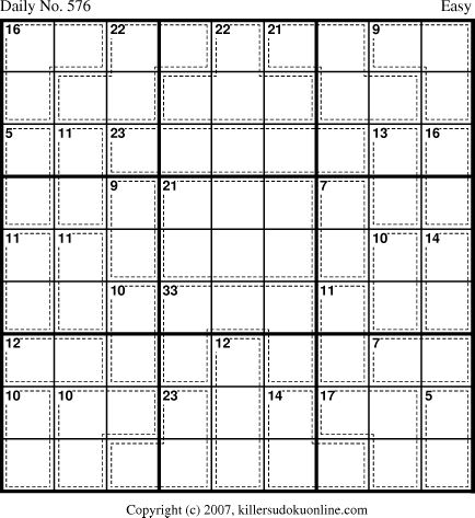 Killer Sudoku for 7/24/2007