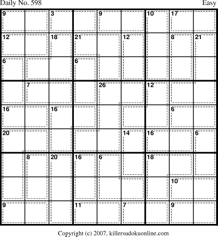 Killer Sudoku for 8/15/2007