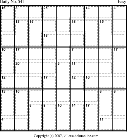Killer Sudoku for 6/19/2007