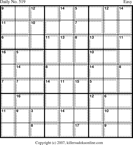 Killer Sudoku for 5/28/2007