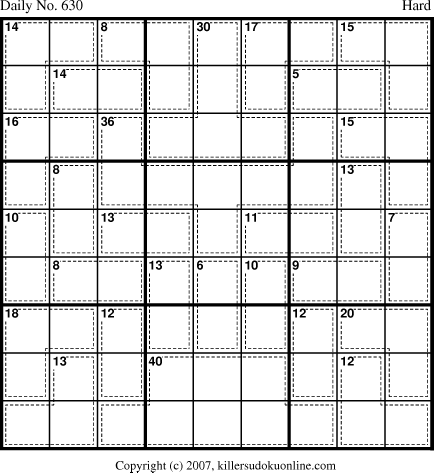 Killer Sudoku for 9/16/2007