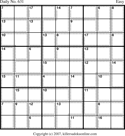 Killer Sudoku for 9/17/2007