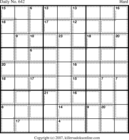Killer Sudoku for 9/28/2007