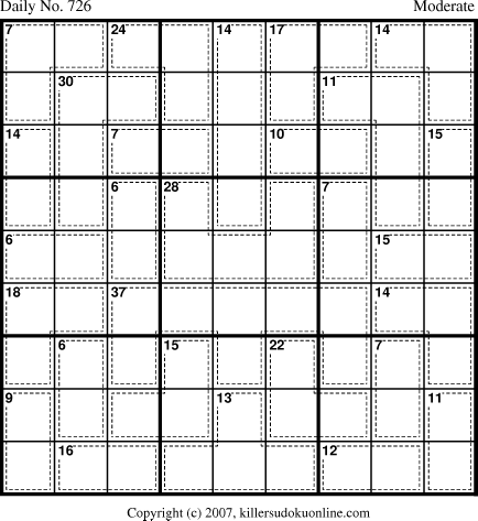 Killer Sudoku for 12/20/2007
